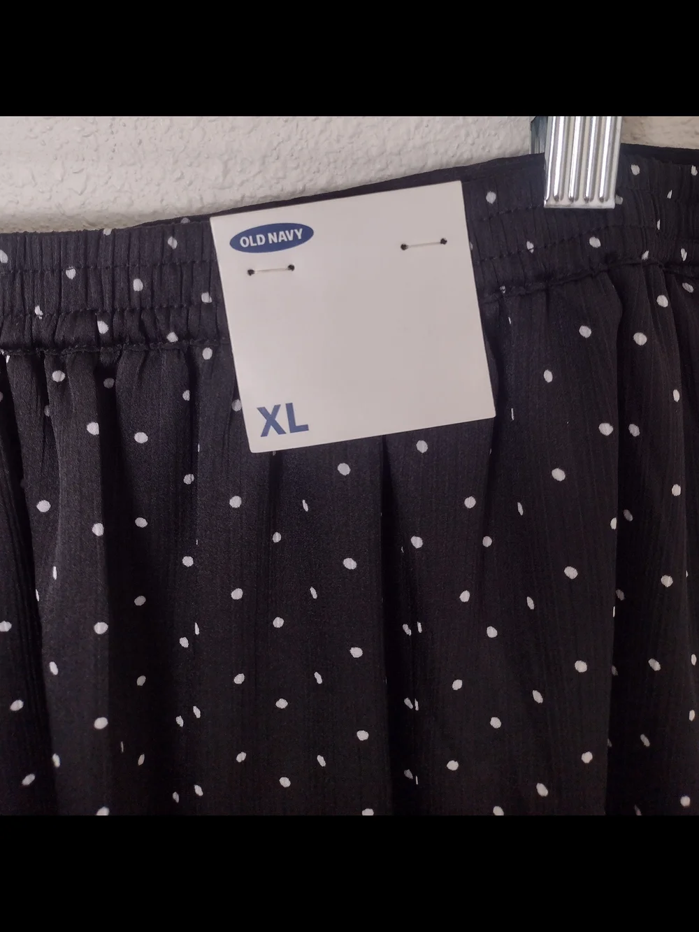 Old Navy NWT Polkadot Crinkle-Crepe Faux Wrap Ruffle Knee Length Mini Skirt XL